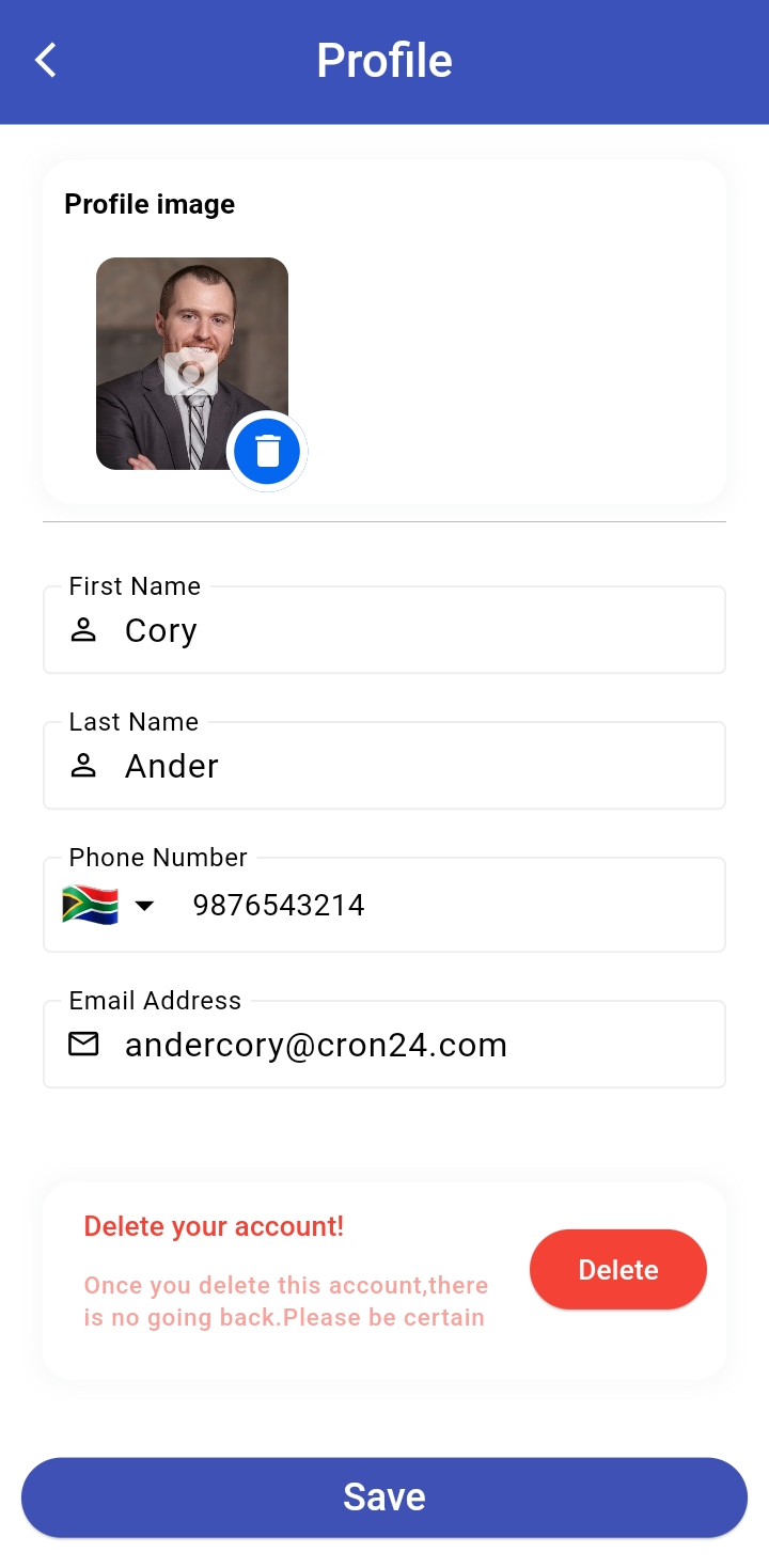 Job Details interface 5