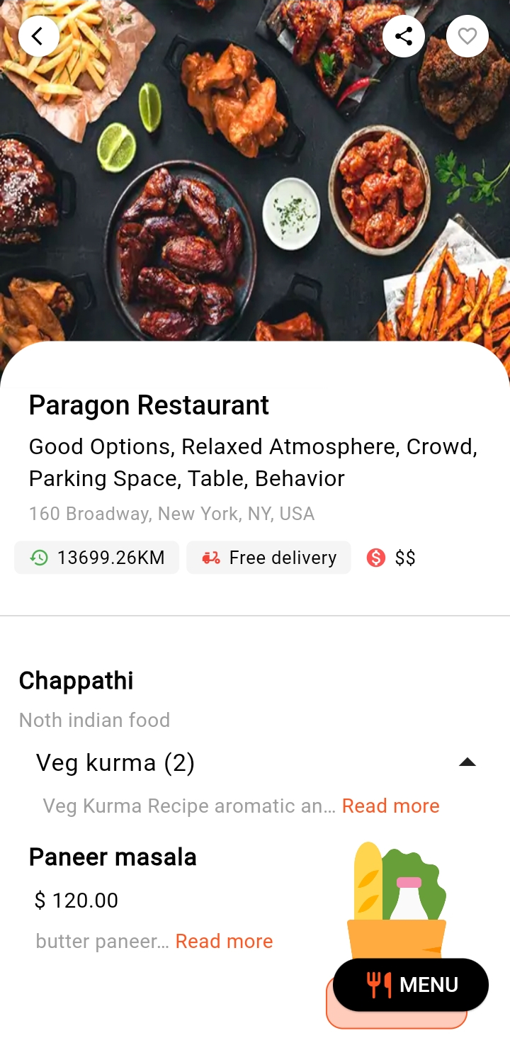 Menu View interface 4